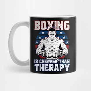 Boxing Is Cheaper Than Therapy Mug